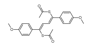 (Z,Z)-1,4-di(acetylthio)-1,4-di(p-methoxyphenyl)-1,3-butadiene结构式