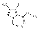 4-溴-1-乙基-3-甲基-1h-吡唑-5-羧酸甲酯结构式