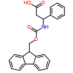 Fmoc-(R,S)-3-氨基-3-苯基丙酸结构式