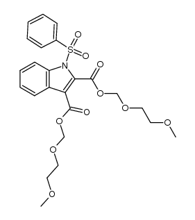 bis((2-methoxyethoxy)methyl) 1-(phenylsulfonyl)-1H-indole-2,3-dicarboxylate Structure