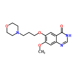 7-甲氧基-6-(3-吗啉-4-基丙氧基)喹唑啉-4(3H)-酮结构式