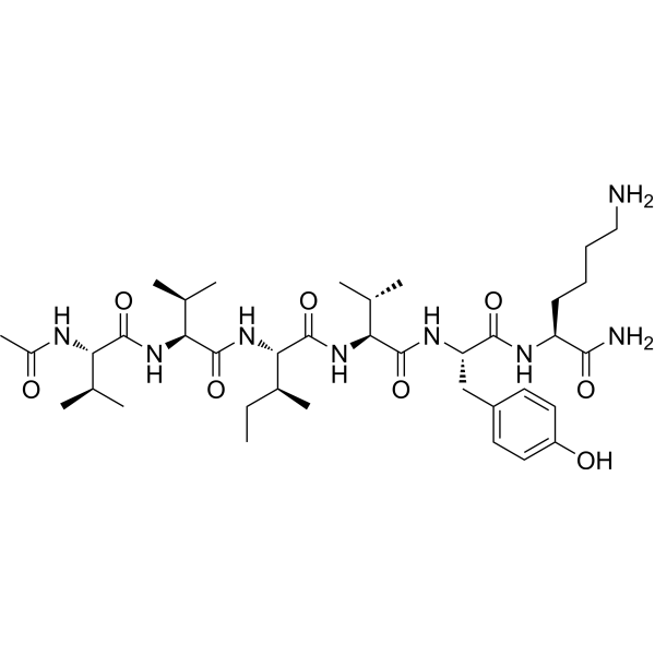 Acetyl-PHF6QV amide trifluoroacetate salt structure