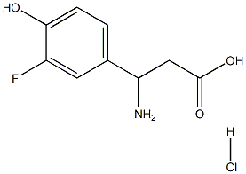 3-AMINO-3-(3-FLUORO-4-HYDROXYPHENYL)PROPANOIC ACID HYDROCHLORIDE Structure
