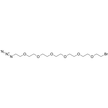 Bromo-PEG6-azide Structure