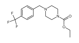 ethyl 4-(4-(trifluoromethyl)benzyl)piperazine-1-carboxylate结构式
