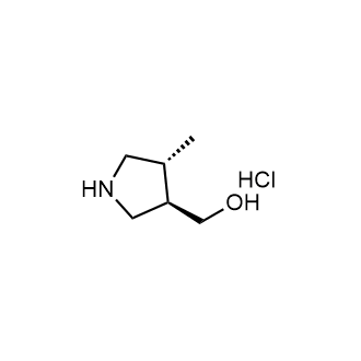 ((3R,4R)-4-甲基吡咯烷-3-基)甲醇盐酸盐结构式