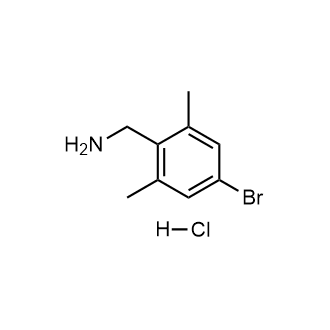 (4-溴-2,6-二甲基苯基)甲胺盐酸盐结构式
