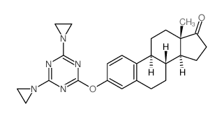Estra-1,3,5(10)-trien-17-one,3-[[4,6-bis(1-aziridinyl)-1,3,5-triazin-2-yl]oxy]- (9CI)结构式