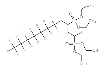 Phosphonic acid,[1-iodo-3-(2,2,3,3,4,4,5,5,6,6,7,7,8,8,8-pentadecafluorooctyl)-1,3-propanediyl]bis-,tetraethyl ester (9CI) Structure