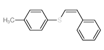 Benzene,1-methyl-4-[[(1Z)-2-phenylethenyl]thio]- Structure