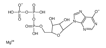 magnesium,[[[(2R,3S,4R,5R)-3,4-dihydroxy-5-(6-oxo-3H-purin-9-yl)oxolan-2-yl]methoxy-hydroxyphosphoryl]oxy-oxidophosphoryl] hydrogen phosphate结构式