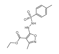 3-methyl-5-[N'-(toluene-4-sulfonyl)-hydrazino]-isoxazole-4-carboxylic acid ethyl ester结构式
