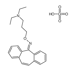 3-(dibenzo[1,2-a:1',2'-e][7]annulen-11-ylideneamino)oxypropyl-diethylazanium,perchlorate Structure