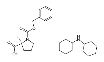 1-benzyl hydrogen (S)-pyrrolidine-1,2-dicarboxylate, compound with dicyclohexylamine (1:1) Structure