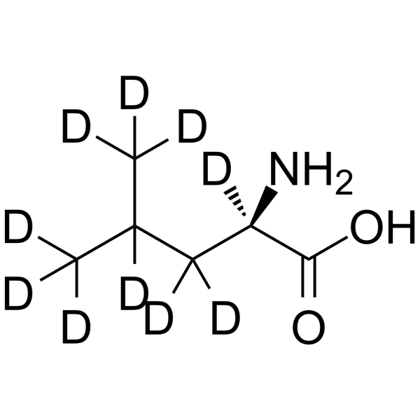 D-亮氨酸-D10结构式