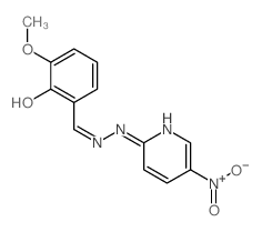 Benzaldehyde,2-hydroxy-3-methoxy-, 2-(5-nitro-2-pyridinyl)hydrazone Structure