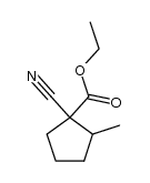 1-cyano-1-ethylcarboxylate-2-methylcyclopentane Structure