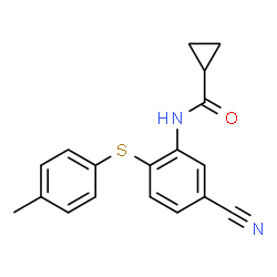 N-(5-CYANO-2-[(4-METHYLPHENYL)SULFANYL]PHENYL)CYCLOPROPANECARBOXAMIDE结构式