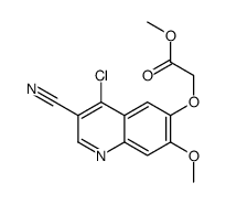 2-[(4-氯-3-氰基-7-甲氧基-6-喹啉)氧基]-乙酸甲酯结构式