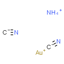 ammonium bis(cyano-C)aurate Structure