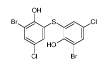 2-bromo-6-(3-bromo-5-chloro-2-hydroxyphenyl)sulfanyl-4-chlorophenol结构式