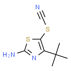 2-AMINO-4-(TERT-BUTYL)-1,3-THIAZOL-5-YL THIOCYANATE结构式