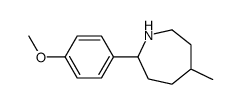 2-(4-甲氧基苯基)-5-甲基氮杂烷结构式
