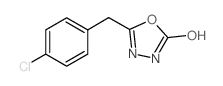 5-(4-氯苄基)-1,3,4-噁二唑-2-醇结构式