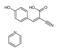 2-cyano-3-(4-hydroxyphenyl)prop-2-enoic acid,pyridine结构式