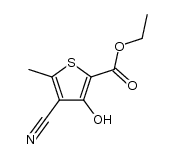 ethyl 4-cyano-3-hydroxy-5-methylthiophene-2-carboxylate结构式