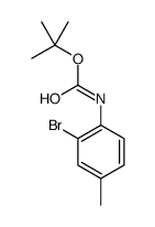 2-溴-4-甲基苯基氨基甲酸叔丁酯结构式