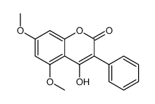4-hydroxy-5,7-dimethoxy-3-phenylchromen-2-one结构式