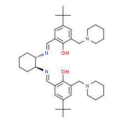 2,2'-[(1S,2S)-1,2-环己二基双[(E)-(亚硝基甲基亚炔)]]双[4-(叔丁基)-6-(4-哌啶基甲基)苯酚]结构式