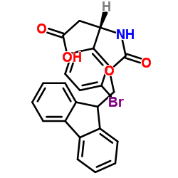 Fmoc-(S)-3-氨基-3-(3-溴苯基)丙酸结构式