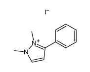 1,2-dimethyl-3-phenyl-pyrazolium, iodide Structure
