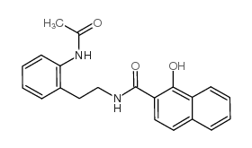 N-(2-乙酰氨基苯乙基)-1-羟基-2-萘酰胺结构式