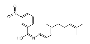 N-(3,7-dimethylocta-2,6-dienylideneamino)-3-nitrobenzamide结构式