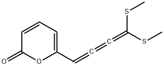 6-[4,4-Bis(methylthio)-1,2,3-butanetrien-1-yl]-2H-pyran-2-one Structure