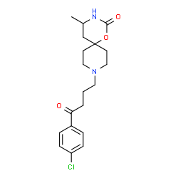 9-[3-(p-Chlorobenzoyl)propyl]-5-methyl-1-oxa-3,9-diazaspiro[5.5]undecan-2-one结构式