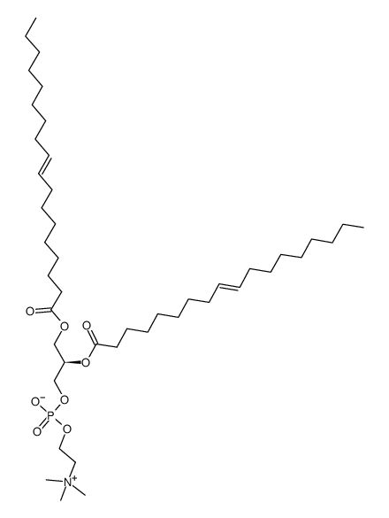 1,2-二[反式-9-十八碳烯酰基]-Sn-甘油-3-磷酰胆碱结构式