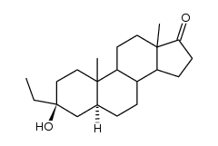 3-Ethyl-3-hydroxy-5α-androstan-17-one结构式
