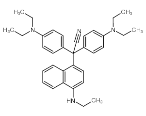 双(4-N,N-二乙基氨基苯基)-(4-n-乙基氨基萘-1-基)乙腈结构式
