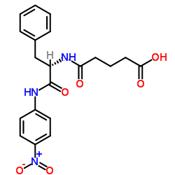 戊二酰-L-苯丙氨酰-对硝基苯胺结构式
