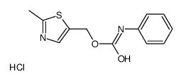 (2-methyl-1,3-thiazol-5-yl)methyl N-phenylcarbamate,hydrochloride结构式