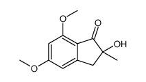 2-hydroxy-5,7-dimethoxy-2-methyl-3H-inden-1-one结构式