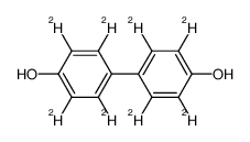 4,4'-Dihydroxybiphenyl-d8结构式