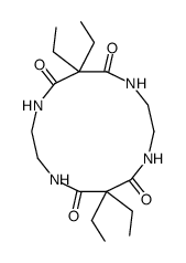 6,6,13,13-tetraethyl-1,4,8,11-tetraaza-cyclotetradecane-5,7,12,14-tetraone Structure
