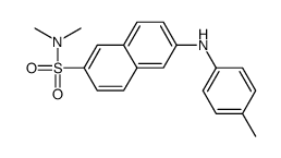 N,N-dimethyl-6-(4-methylanilino)naphthalene-2-sulfonamide结构式