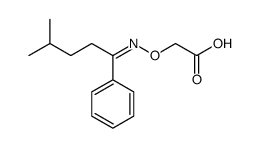 2-[(4-methyl-1-phenylpentylidene)amino]oxyacetic acid Structure