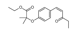ethyl 2-methyl-2-[4-(3-oxopent-1-enyl)phenoxy]propanoate Structure